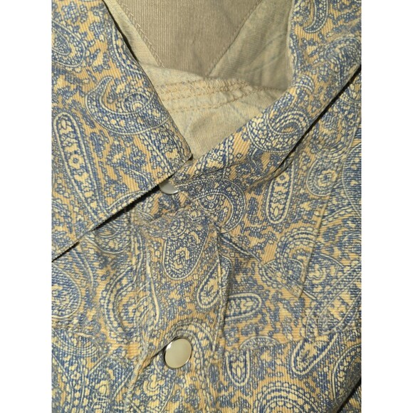Vintage 2003 Tommy Hilfiger Jeans Paisley Corduroy Western Snap Shirt Men’s XL - Picture 3 of 11